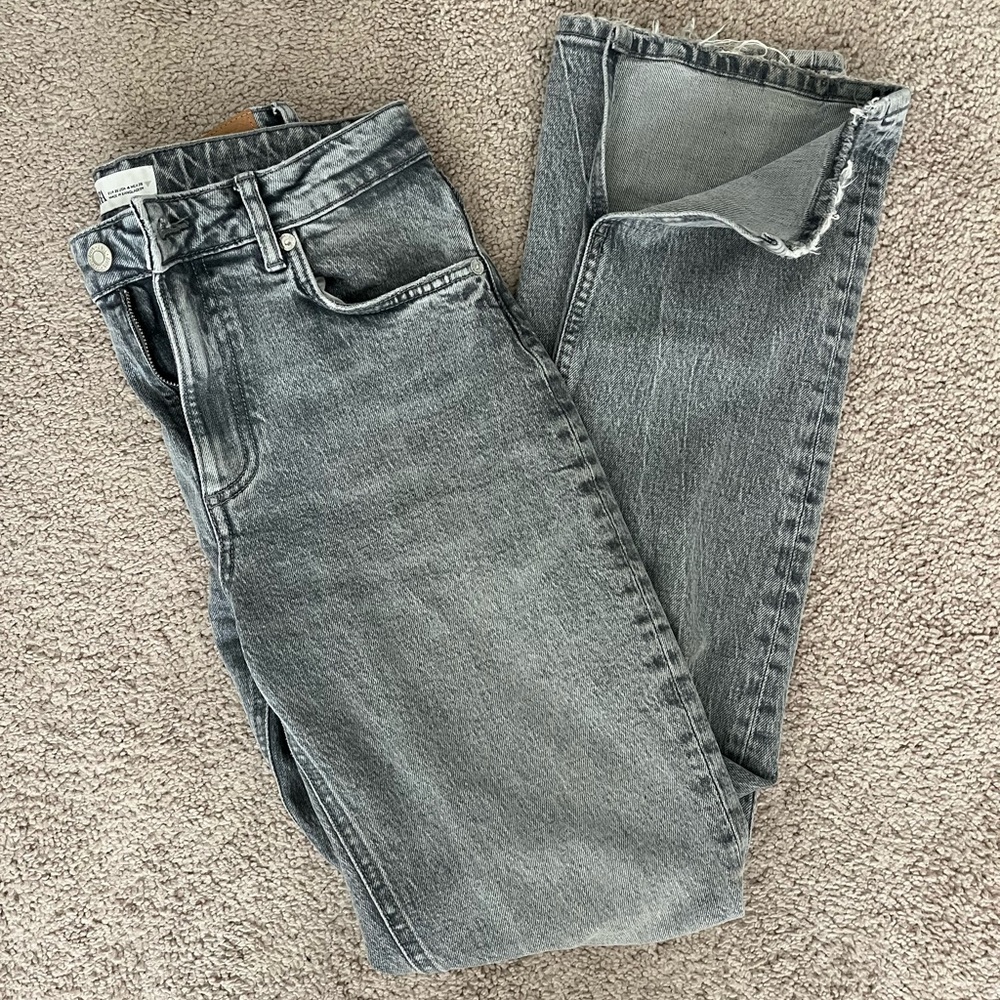 Zara split hem jeans